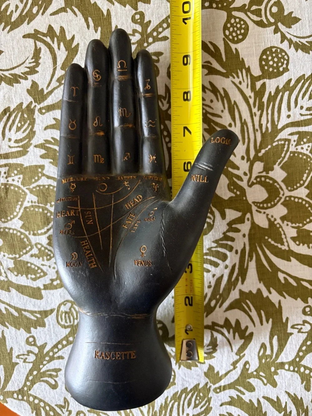 Ashland Black and Gold Palmistry Hand Accent - Picture 4 of 9